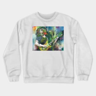 JERRY GARCIA watercolor portrait .6 Crewneck Sweatshirt